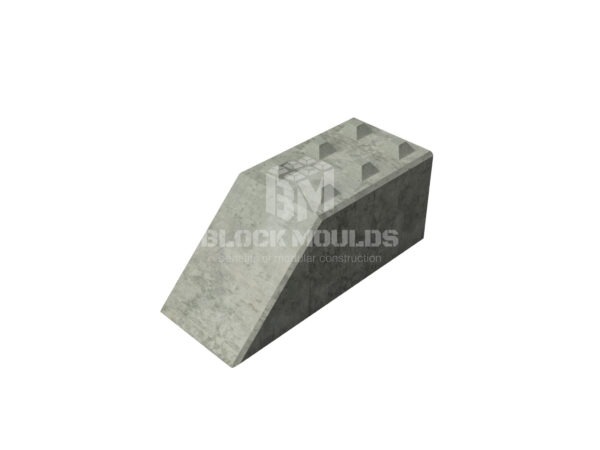 concrete block with oblique side 50x60x60