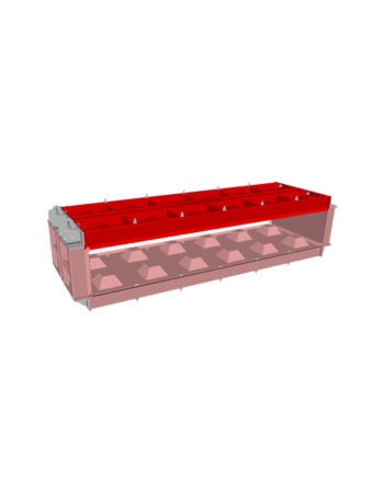 top plate for block mould 180x60 assembled