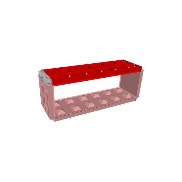 top plate for block mould 180x60x60 assembled