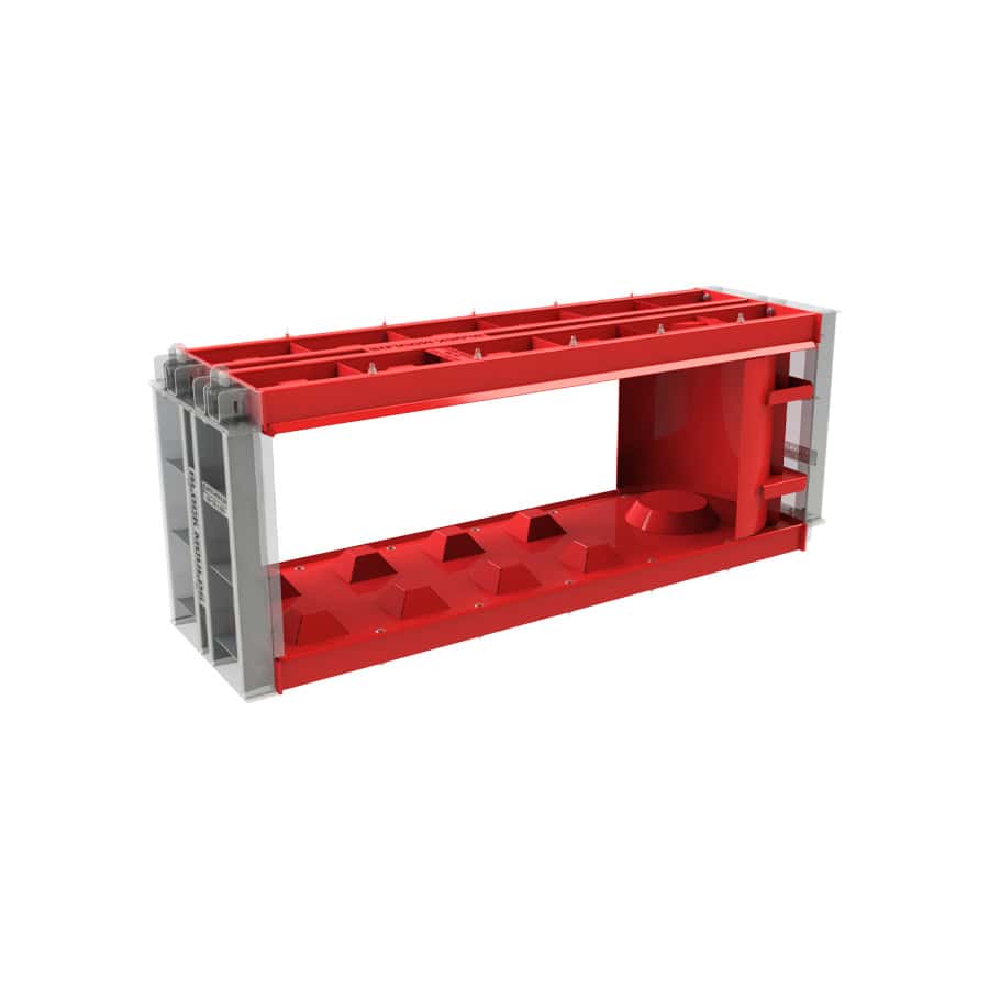Mould for interlocking concrete block - round block 180x60x60