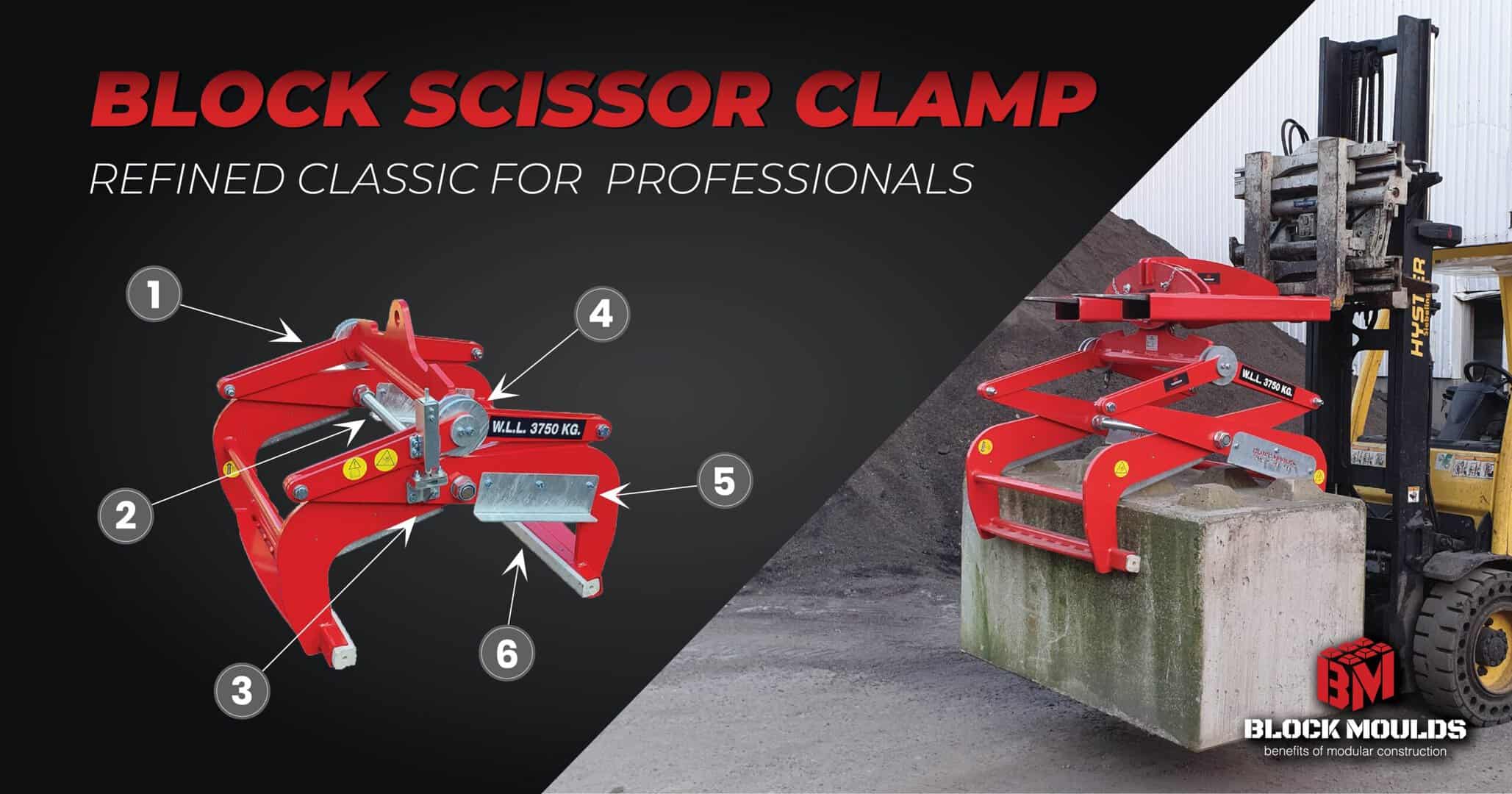 Block Scissor Clamp refined classic for professionals Block Moulds