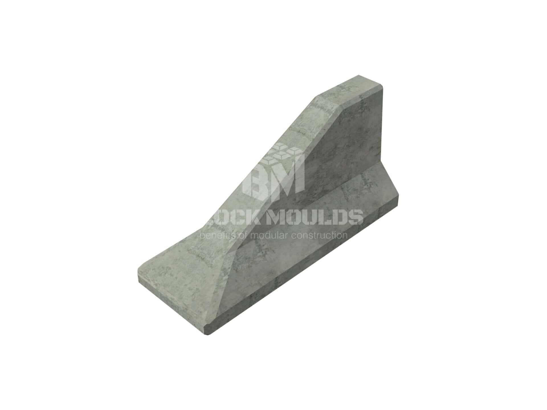 jersey barrier slope concrete block