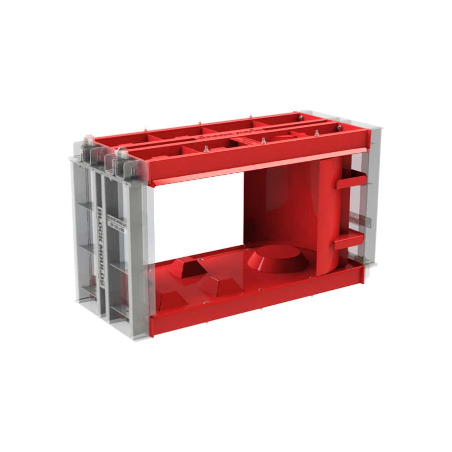 Mould for interlocking concrete block - round block 120x60x60