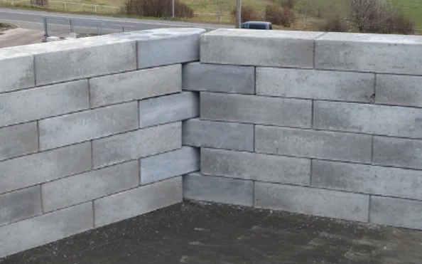 round concrete lego block in use