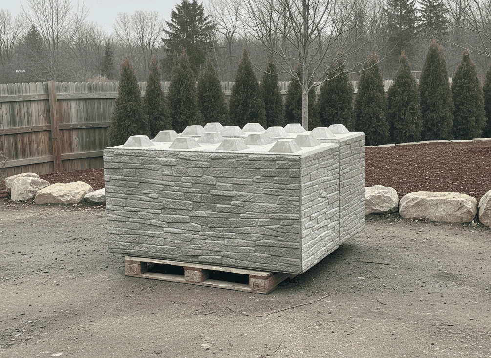 stack stone pattern interlocking concrete blocks